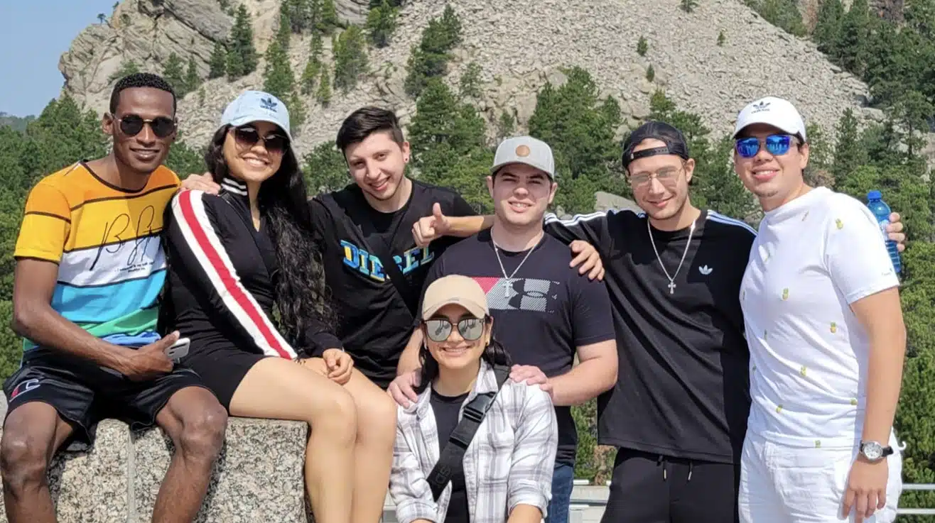 happy Exchange students